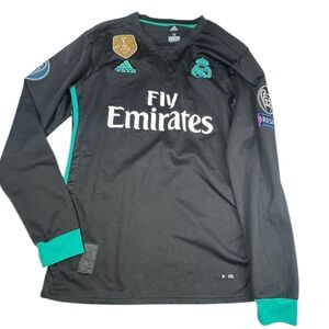 Adidas T-Shirt Men’s Medium Black Long Sleeve Performance‎ Wear Soccer FIFA 2017